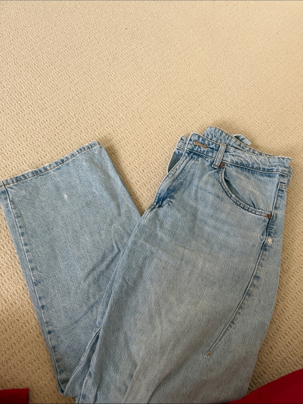 Zara Light Blue Barrel Jeans